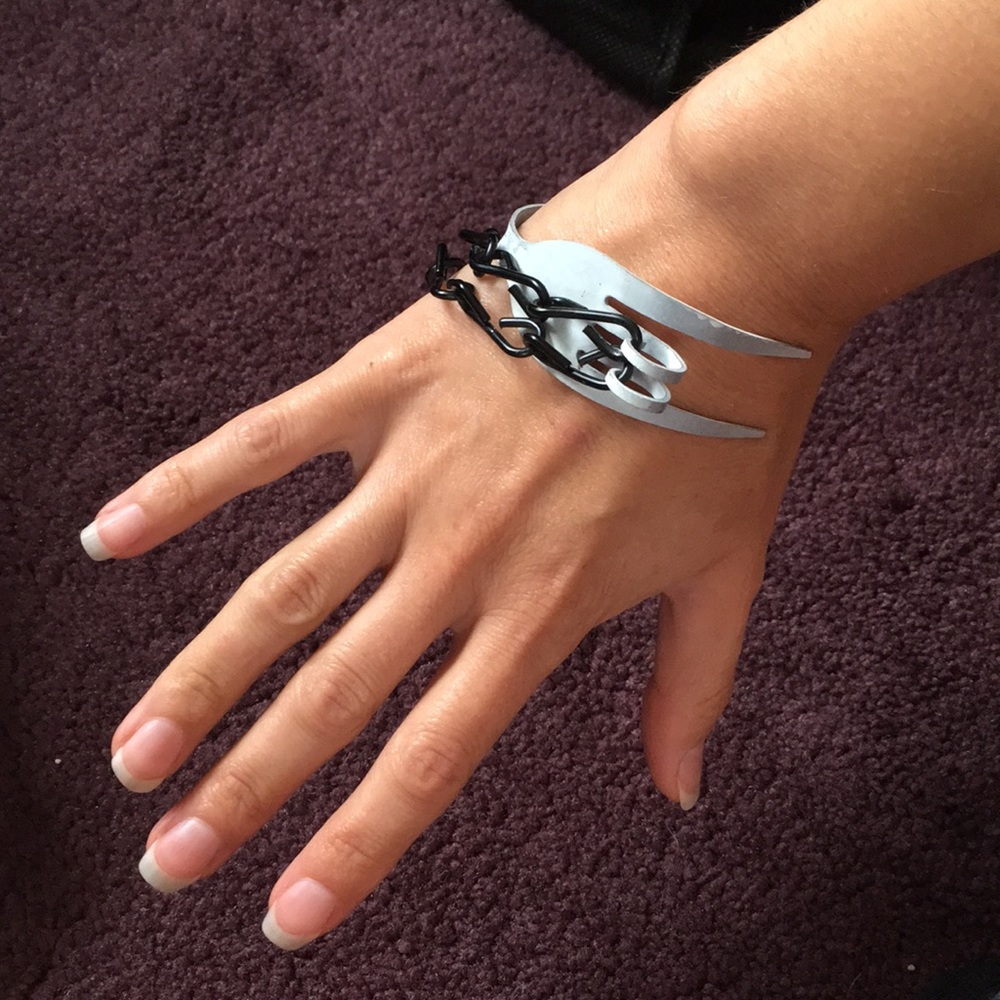Handmade Punk Rock Fork Bracelet